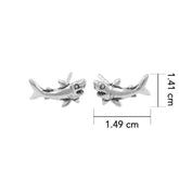 Great White Shark Sterling Silver Post Earring